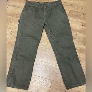 Rocky Outdoor Gear Men's Green Cotton Canvas Carpenter Duck Jeans, Size 42/32